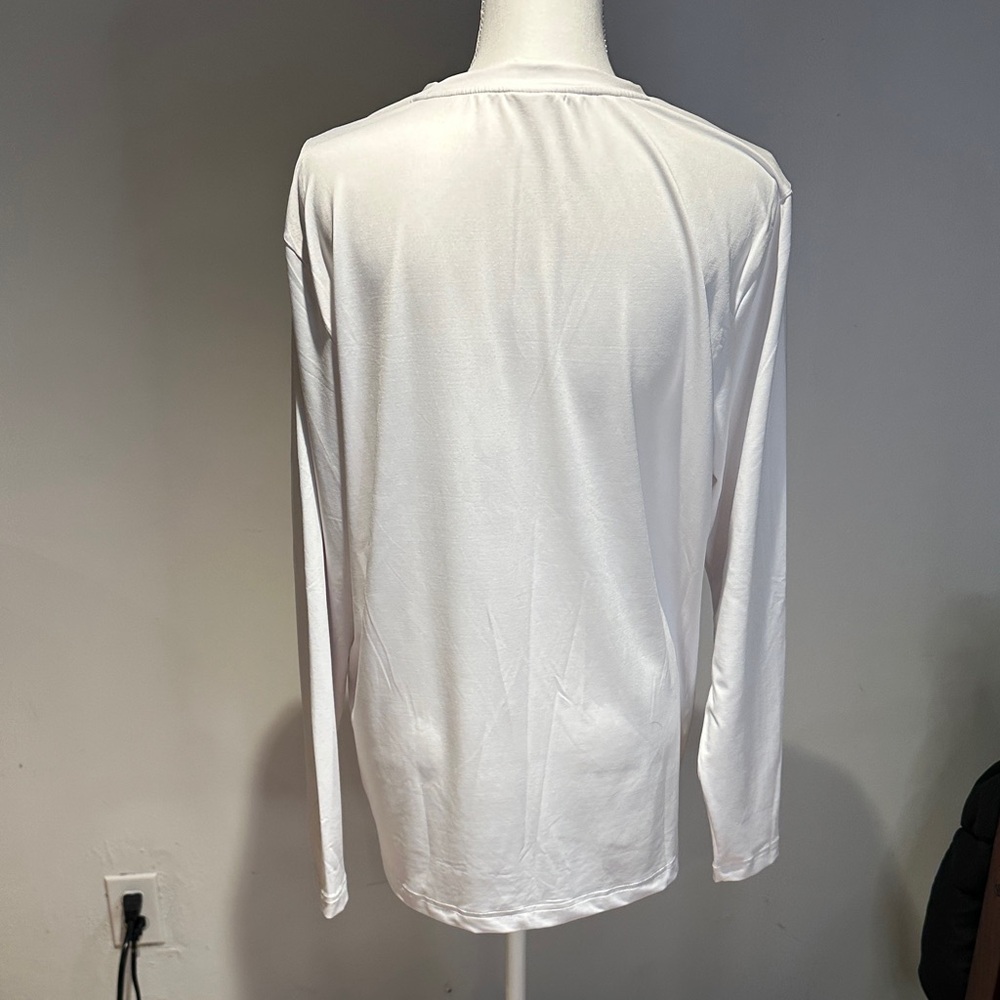 White Long Sleeve Shirt with Iowa State University Logo - Picture 4 of 4